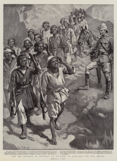 Para la defensa de Chitral, un incidente en el entrenamiento de los nuevos reclutas de William T. Maud
